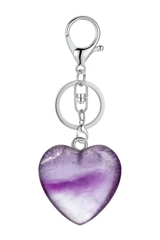 Crystals Stone Keychain Keyring Heart Pendant Keychain Keyring for Women Teen Girls