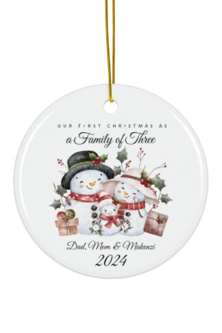 Personalized Christmas Ornament, Beautiful Ceramic Ornament, Custom Family Names Christmas Ornament, Customize it Ornament