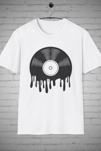 Vintage Record T-Shirt, Dripping Record tee, Retro Music shirt, Vinyl Record tee, Record player tee, Music lover shirt, Retro 70 shirt Gift