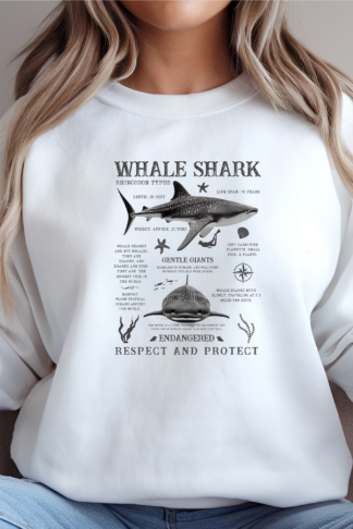 Whale Shark T-Shirt, Whale Shark Statistics Shirt, Shark Sweater, Ocean Lover Tee, Fish Apparel, Shark Gift, Marine Biology, Science Tee